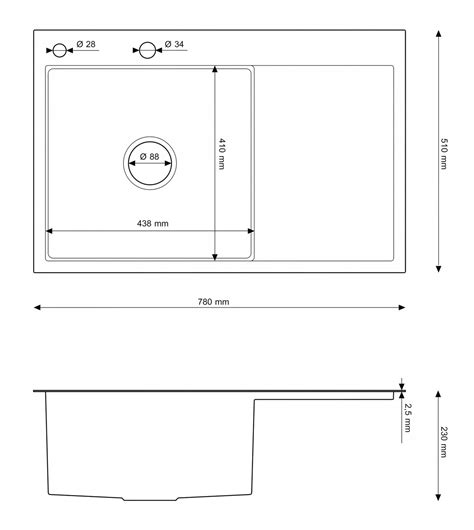 ZLEW STALOWY Z OCIEKACZEM 1KOM CHROM 78x51 SYFON Granitan