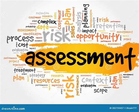 Word Cloud With Assessment Related Tags Stock Illustration