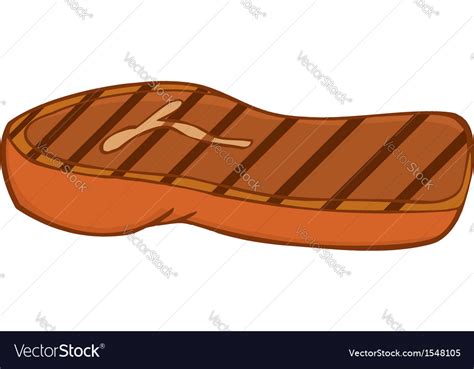 Juicy Steak Cartoon Royalty Free Vector Image Vectorstock