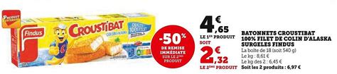 Promo B Tonnets Croustibat Filet De Colin D Alaska Surgel S Findus