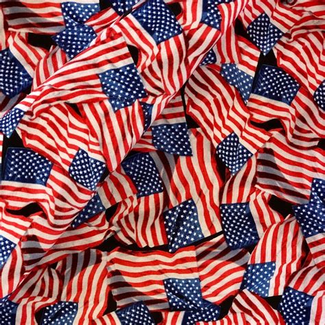 Patriotic Flags Fabric100 Cotton Flags Fabric By The Yard Etsy