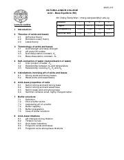 2023 H2 Acid Base Equilibria Lecture Notes Pdf 2023 JC1 VICTORIA