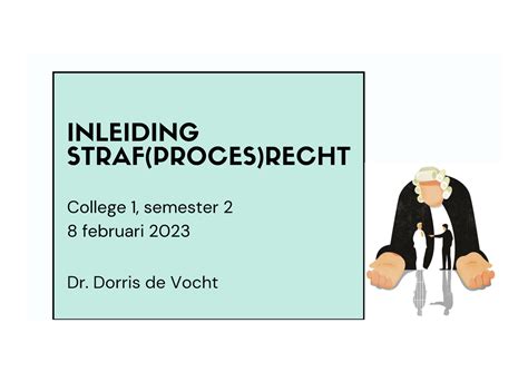 File Samen INLEIDING STRAF PROCES RECHT College 1