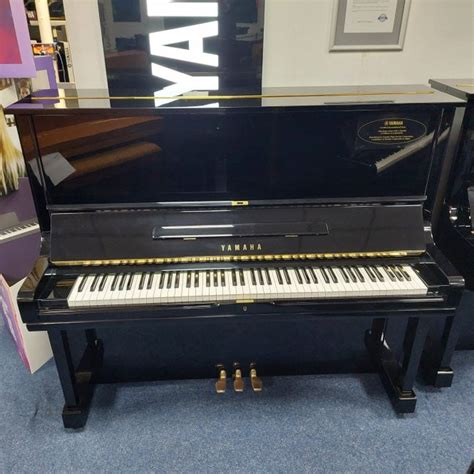 Refurbished By Yamaha U Upright Acoustic Piano Polished Ebony