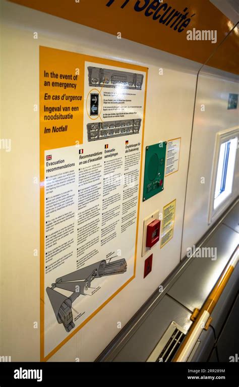 Emergency Evacuation Instructions On The Car Transporting Eurotunnel