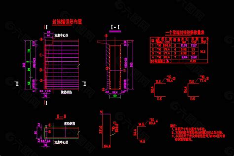 梁端封锚钢筋布置图cad图纸装饰装修素材免费下载图片编号4769280 六图网