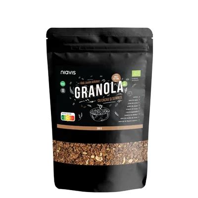 GRANOLA CU CACAO SI SEMINTE BIO 200G NIAVIS