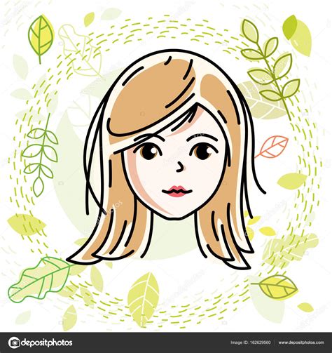 Cartoon Woman Face Stock Illustration By ©ostapius 162629560