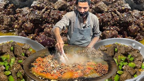 Peshawari Kaleji Cooking Mutton Fried Liver Recipe Pakistani Street