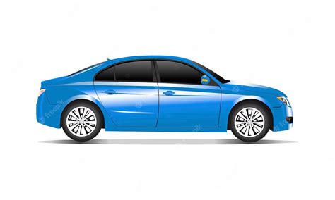 Premium Vector Three Dimensional Image Of Blue Car Isolated On White