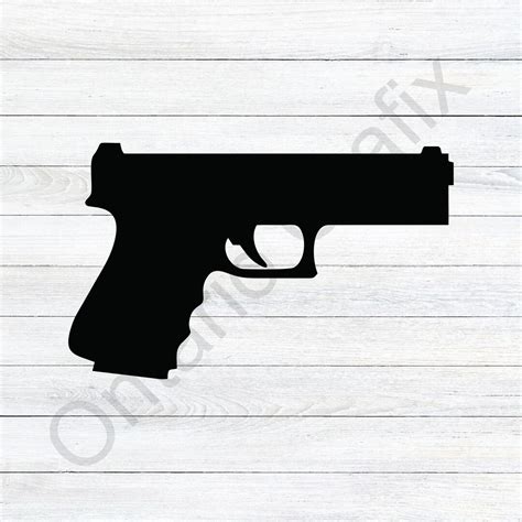 Glock Gun Svg Glock Silhouette Svg Gun Silhouette Black Gun Handgun