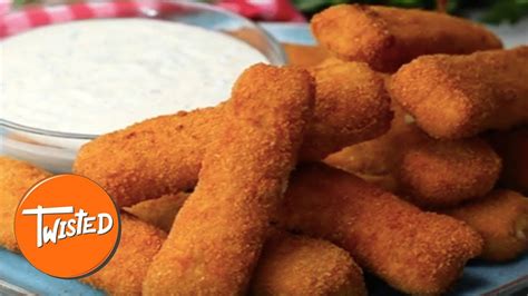 How To Make Chicken Alfredo Mozzarella Sticks Twisted Youtube