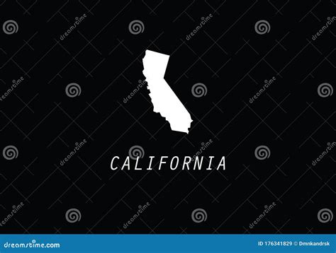 California USA Outline Map Stock Image CartoonDealer 4567123