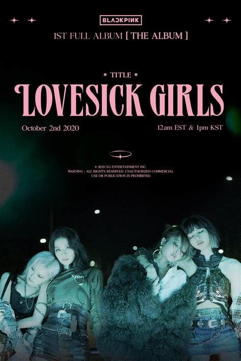 Blackpink Release Angsty Title Poster For Lovesick Girls Allkpop