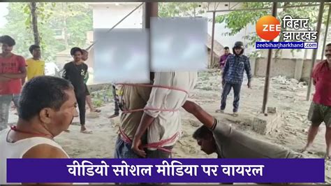 In Muzaffarpur Two Youths Were Tied To A Pole On Charges Of Stealing