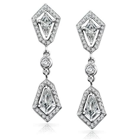 Dangle Diamond Earrings In 2024 White Gold Jewelry Black Earrings Dangle Diamond Dangle Earrings