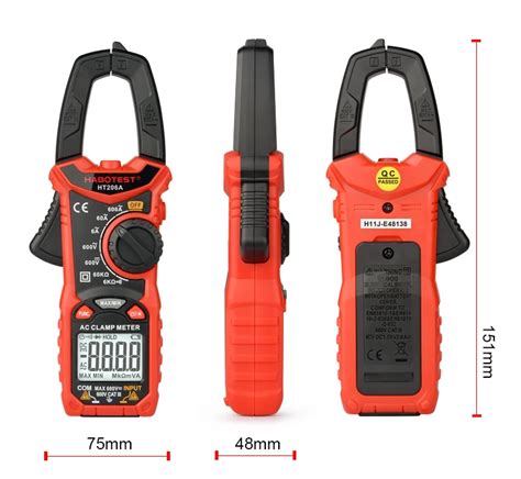 Clamp Multimeter Dc Curent Clamp Meter Digital Professional True Rms