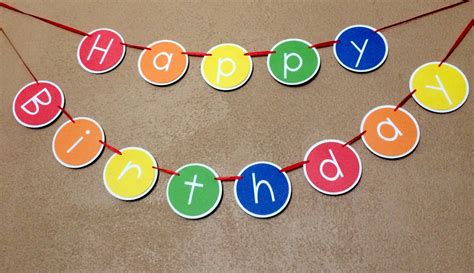 Rainbow Happy Birthday Banner Rainbow Decorations Primary - Etsy