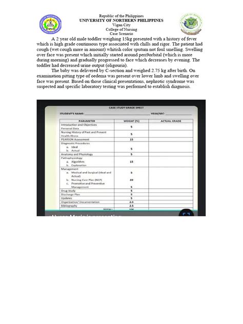 CASE STUDY - Nephrotic Syndrome | PDF