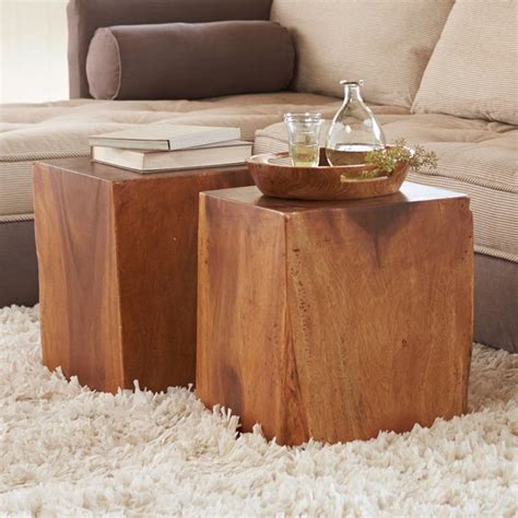 convertible wood cube accent tables vivaterra cube coffee table cool