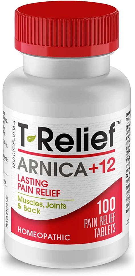 T Relief Arnica 12 Natural Relieving Actives For Back Pain Joint