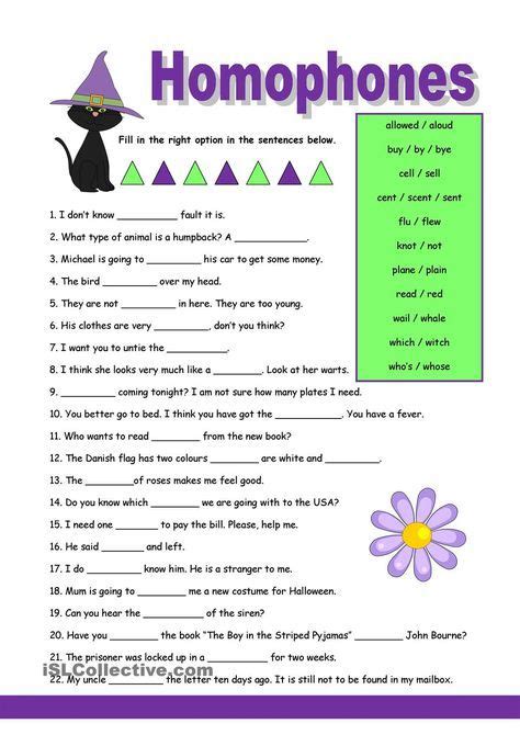 Homophones 1 Homophones Worksheets Homophones Words