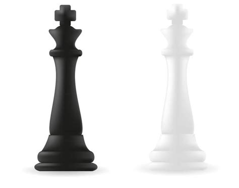 king chess piece black and white 488170 Vector Art at Vecteezy