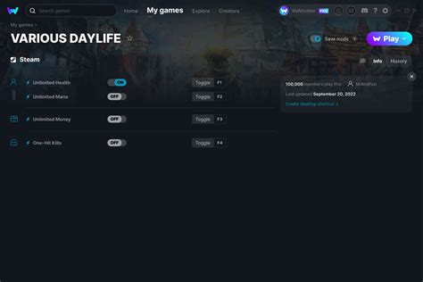 Various Daylife Cheats And Trainer For Steam Trainers Wemod Community