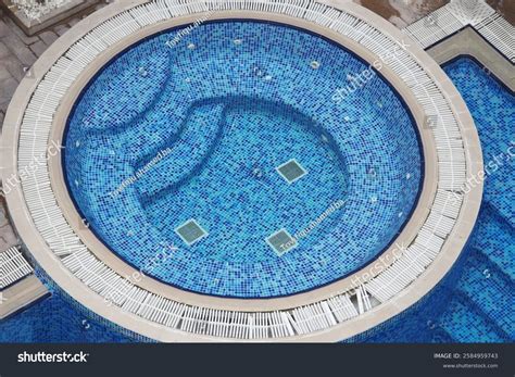 Circular Hot Tub Blue Tiles Sunny Stock Photo Shutterstock