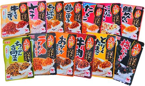 Jp 丸美屋 ふりかけ しっとりやわらか ソフトふりかけシリーズ 13種食べ比べセット牛そぼろごぼう、ラー油とりそぼろ