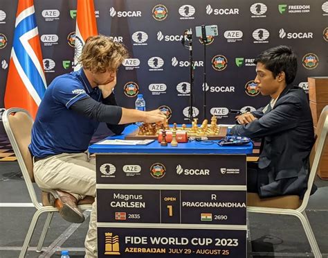 Fide World Cup 2023 R Praggnanandhaa Secures Runner Up Title Magnus Carlsen Clinches Chess