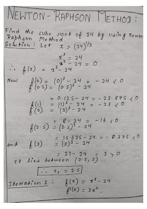 Solution Newton Raphson Method Studypool