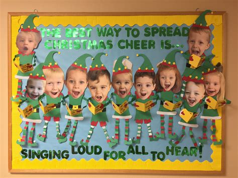 Elf Christmas Bulletin Board The Best Way To Spread Christmas Cheer Is