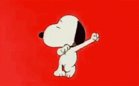 a cartoon dog is holding on to a red background