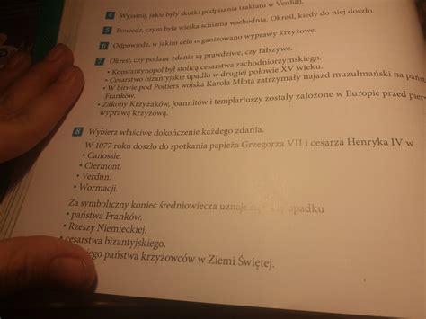 zad 7 określ czy podane zdanie są prawdziwe czy falszywe zad 8 wybierz