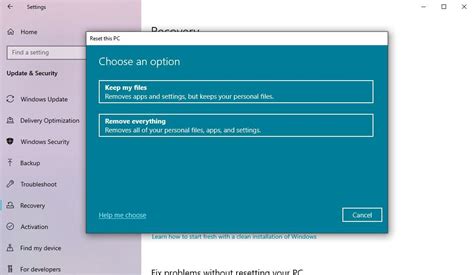 factory reset windows    system restore