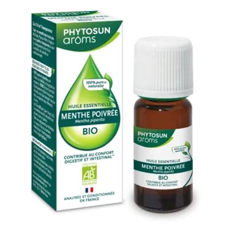 PHYTOSUN AROMS Huile Essentielle Bio MENTHE POIVREE 10ml 3595890239526