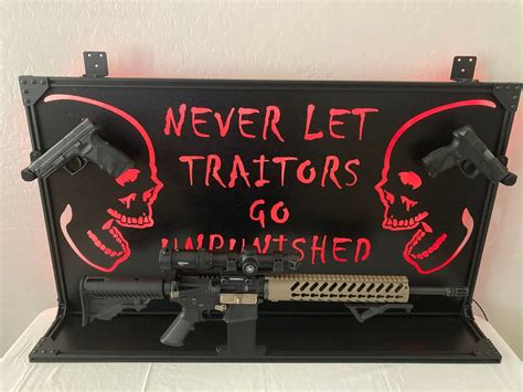 Gun Wall Decor TRAITORS Design Bold Firearm Display for Home Defense ...