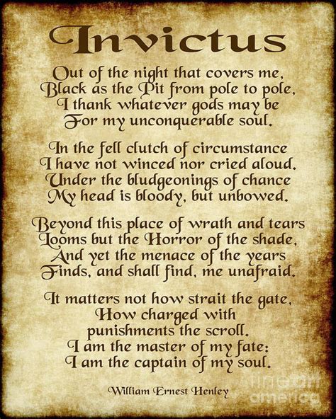 Printable Invictus Poem