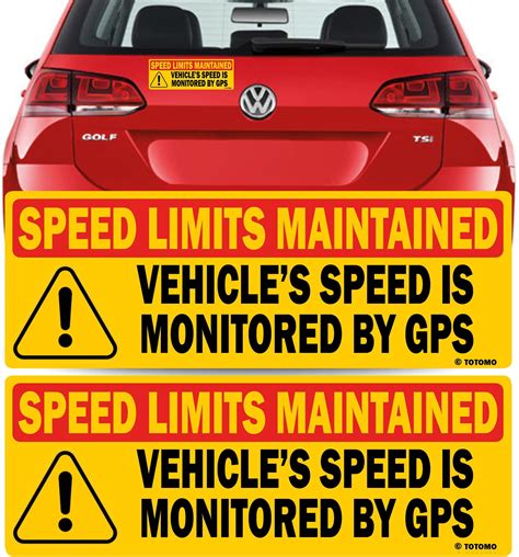 Vehicle Speed Monitored By Gps Bumper Sticker 3 Pack By