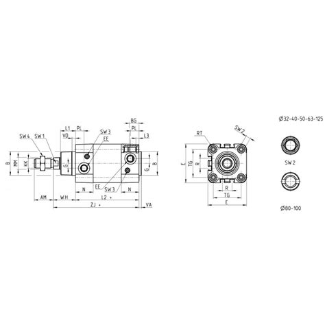 61M2P050A0125 CILINDRO D E MAG AMORT SERIE 61