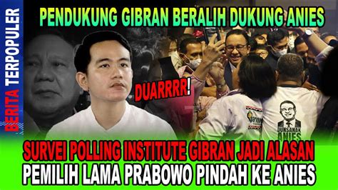 Survei Polling Institut Gibran Jadi Alasan Pemilih Lama Prabowo