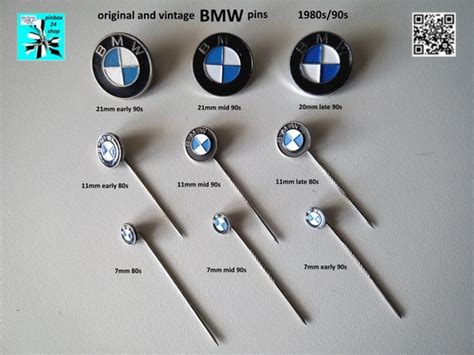 BMW Original Car And Motorcycle Logo Badge Pins 1980s Gem