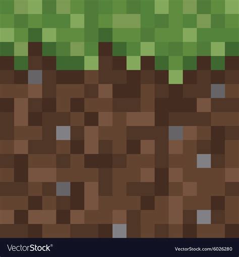 Texture for platformers pixel art - ground Vector Image