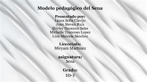 SOLUTION Modelo Pedag Gico Del Sena Studypool