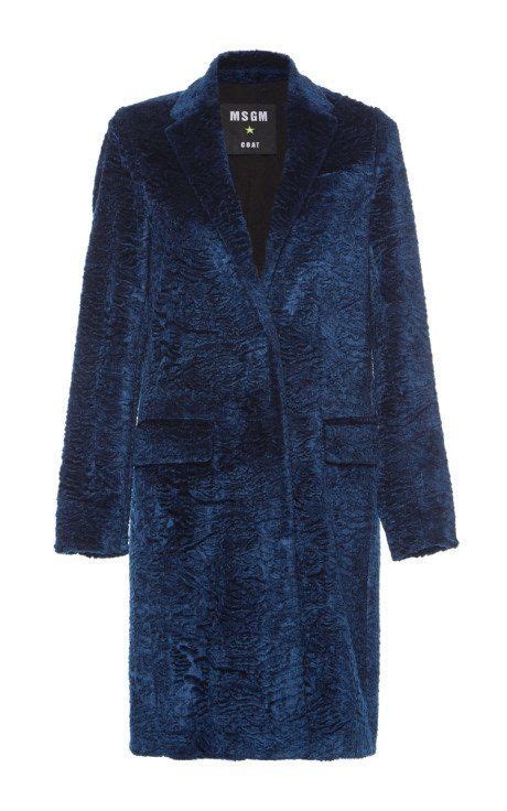 Royal Faux Astrakhan Coat | MSGM | Fall 2015 Astrakhan Coat, Fw15, Msgm, Moda Operandi, Cardigan ...