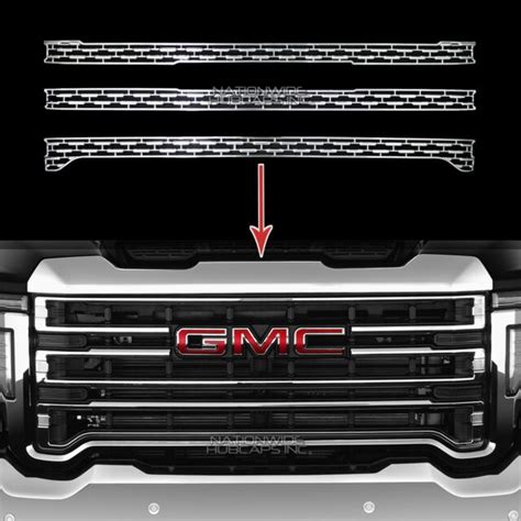 Fits Gmc Sierra Hd Chrome Snap On Grille Overlay Covers