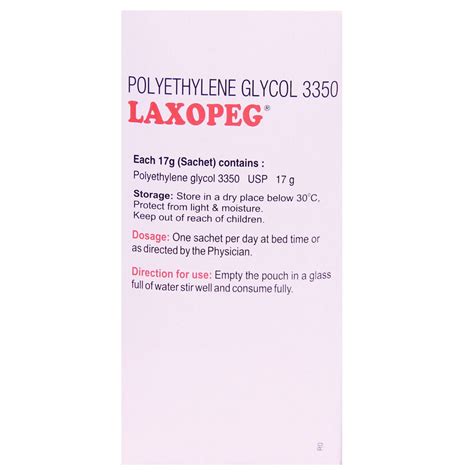 Laxopeg Sachet 17 Gm Price Uses Side Effects Composition Apollo