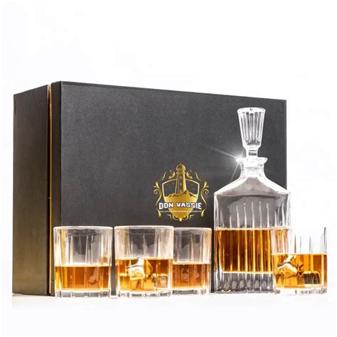 Buy Don Vassie Luxury Whiskey Decanter Set With 4 Glasses Kakadu Mydeal