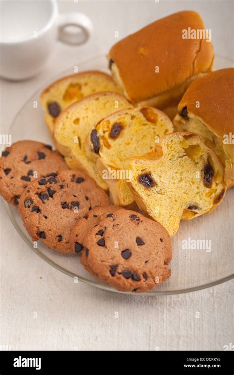 selection of sweet bread and cookies Stock Photo - Alamy